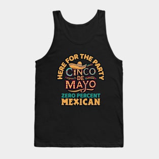 Zero Percent Mexican Cinco de Mayo Tank Top